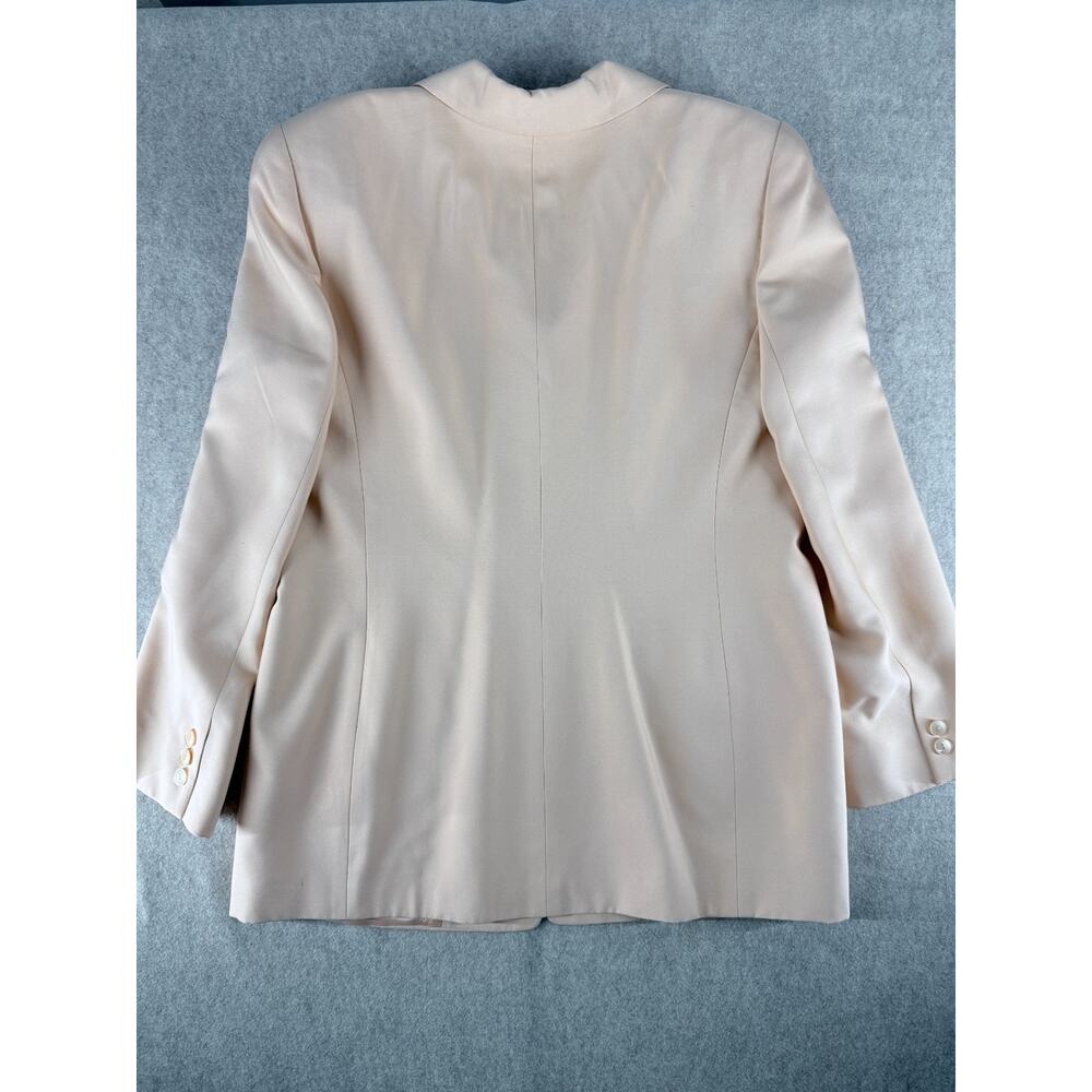 Vintage Linda Allard for Ellen Tracy Champagne Colored Satin Suit Sz 12 - Picture 6 of 12